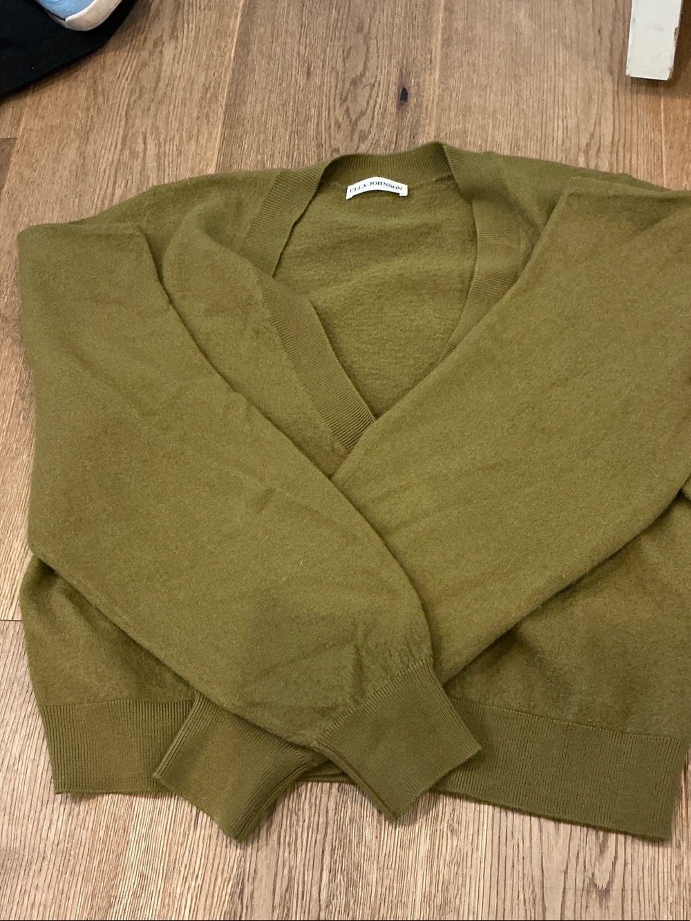Ulla Johnson Olive Green V-Neck Sweater
